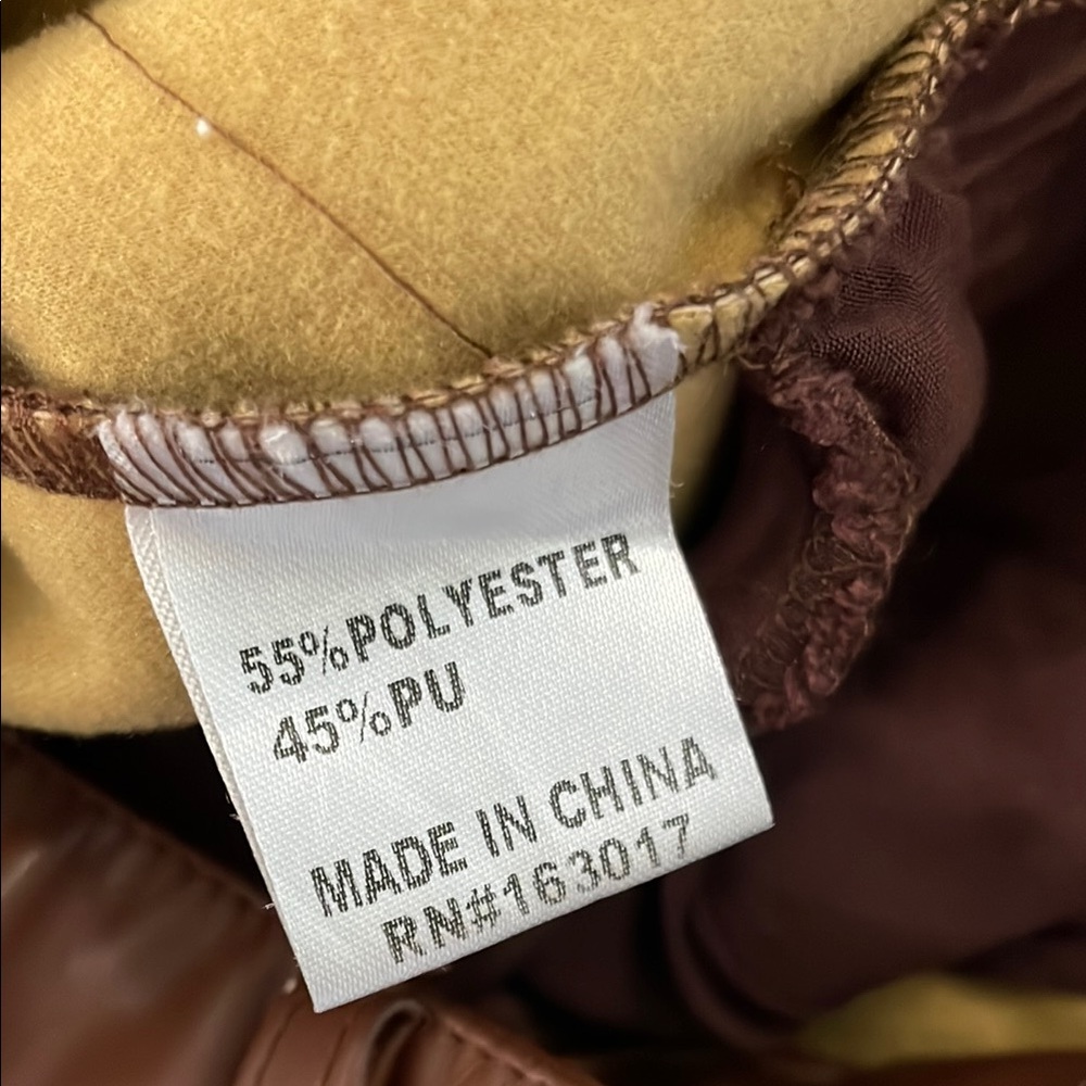 Princess Polly Tan Faux Leather Pants - Picture 4 of 4